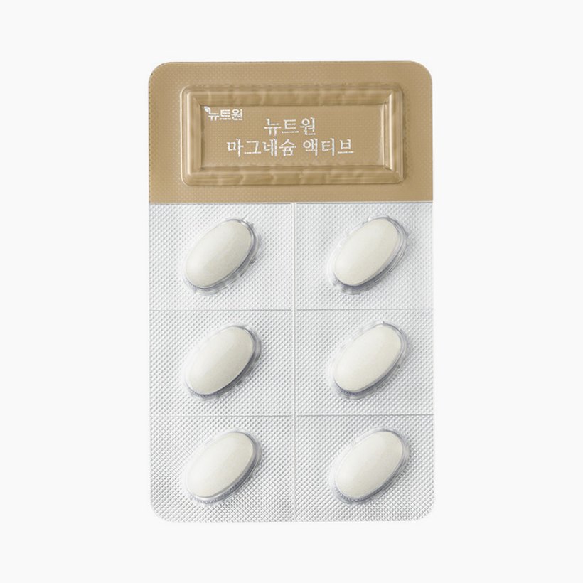 뉴트원 마그네슘 액티브 350mg 약사개발 성인 임산부 청소년 영양제 30정, 4개